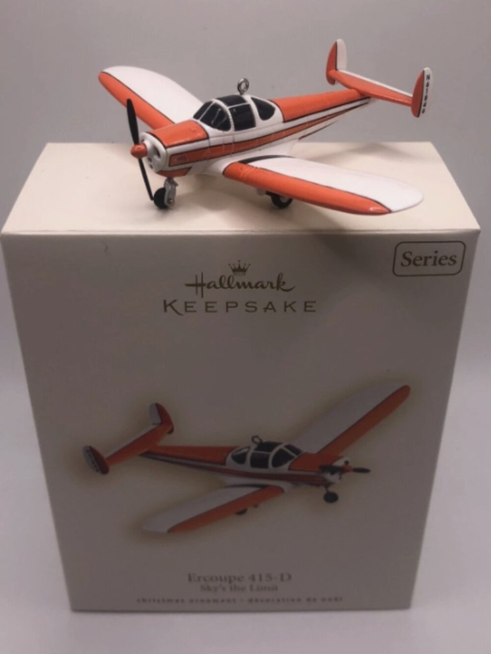 Two Hallmark Keepsake Plane Ornaments